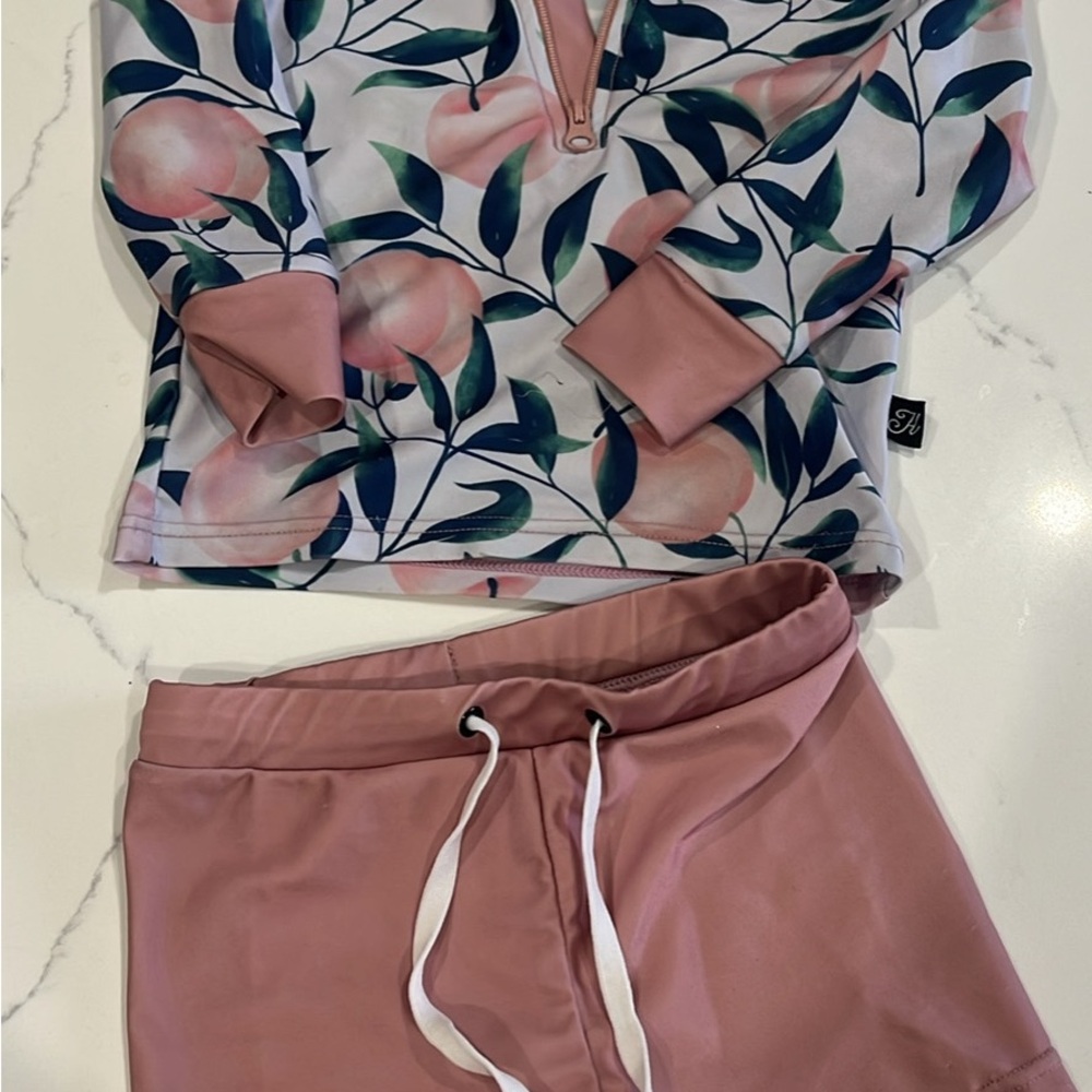 Honeysuckle Kids Swim Rashguard Set - Pink